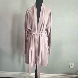 Fabletics Light Pink Waffle Knit Athletic Leisure Robe Size M